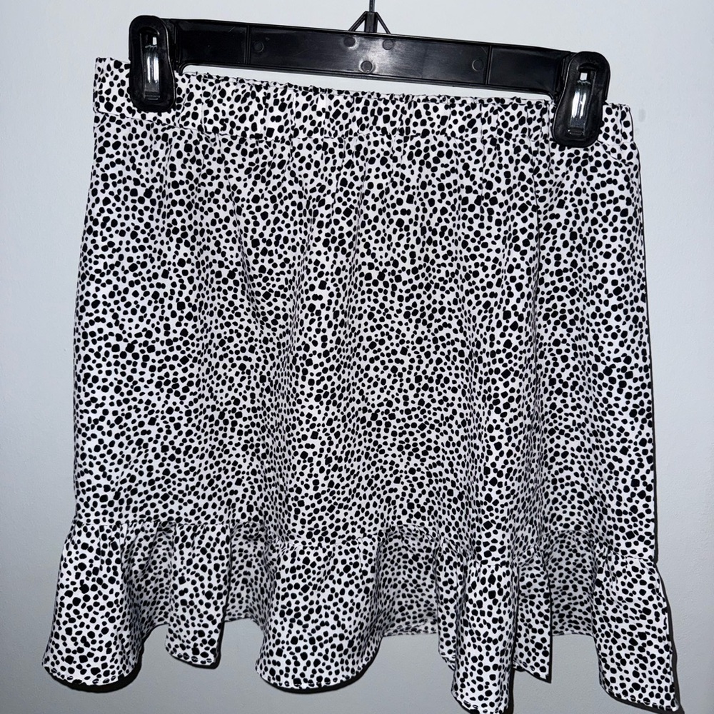 Princess Polly Black and White Ruffle Skirt